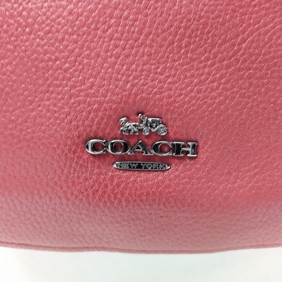 Coach Chelsea Red Leather Zipper Crossbody Shoulder Bag - Picture 3 of 16